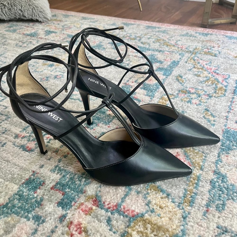 Nine West T-Strap Ankle Wrap Pump